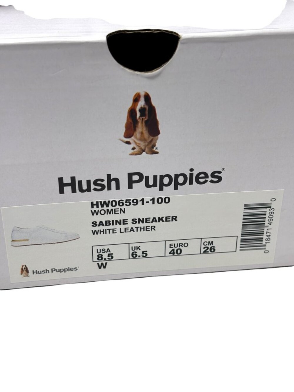 Hush Puppies Sabine White Leather Sneakers Tennis Shoes Trainers Size 8.5W Wide - Picture 10 of 11